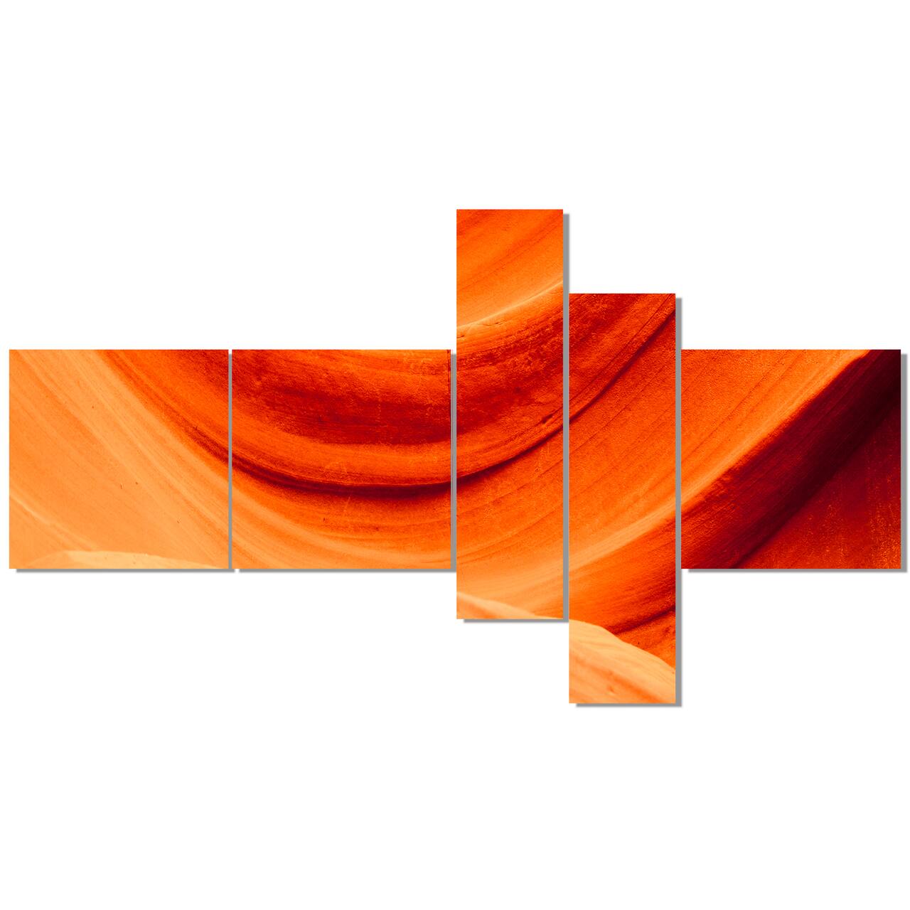 Designart - Antelope Canyon Orange Wall - Landscape Photography Canvas Print